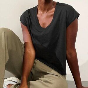 ATHLETA Classic Slub Tee – NWT – Size M (loose fitting) - BLACK